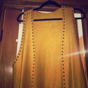 Fringe suede vest
